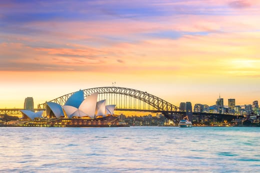 Sydney Harbour at sunset